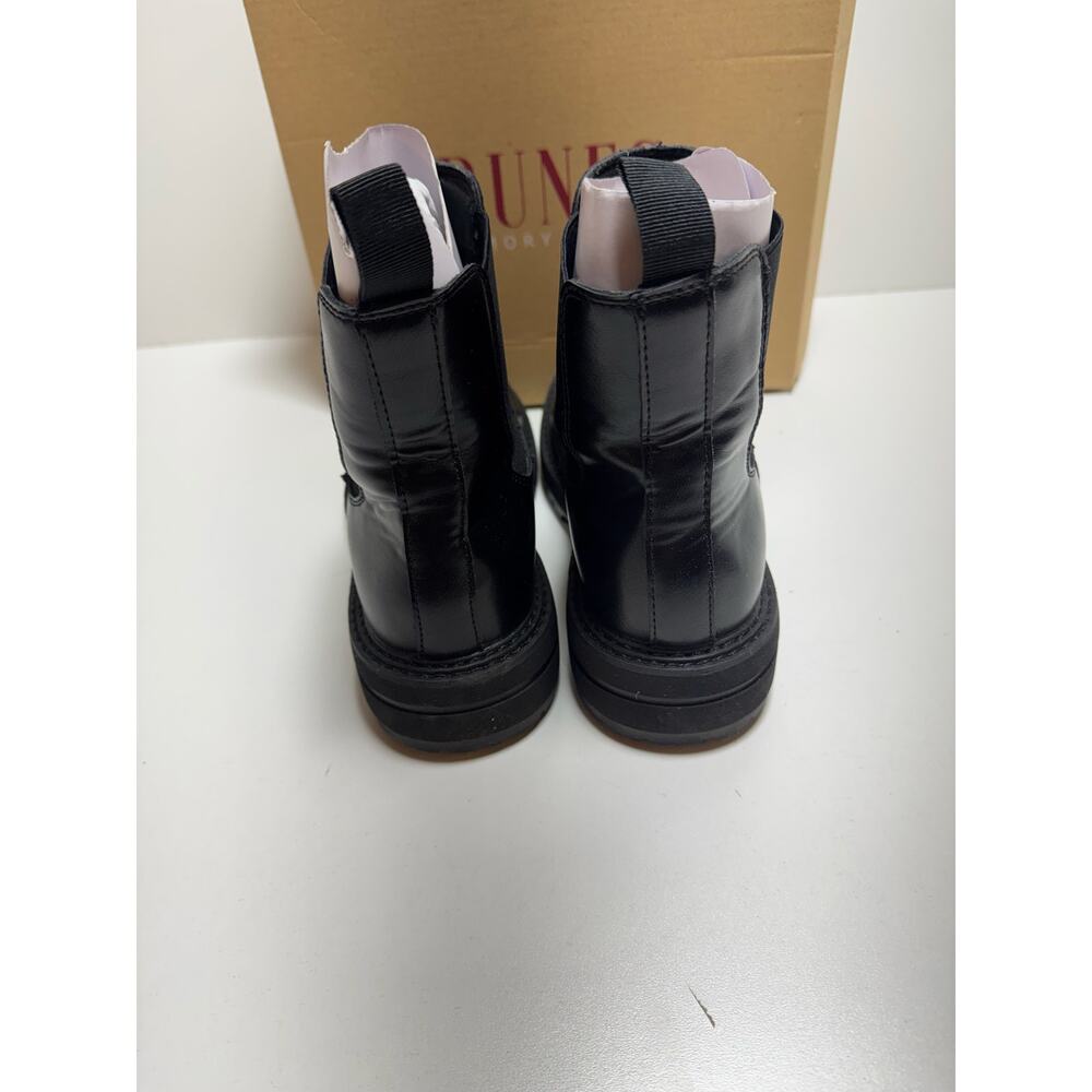 Dunes Memory Foam Chunky Black Ankle Boots Size 8W Women’s New In Box - Picture 2 of 8